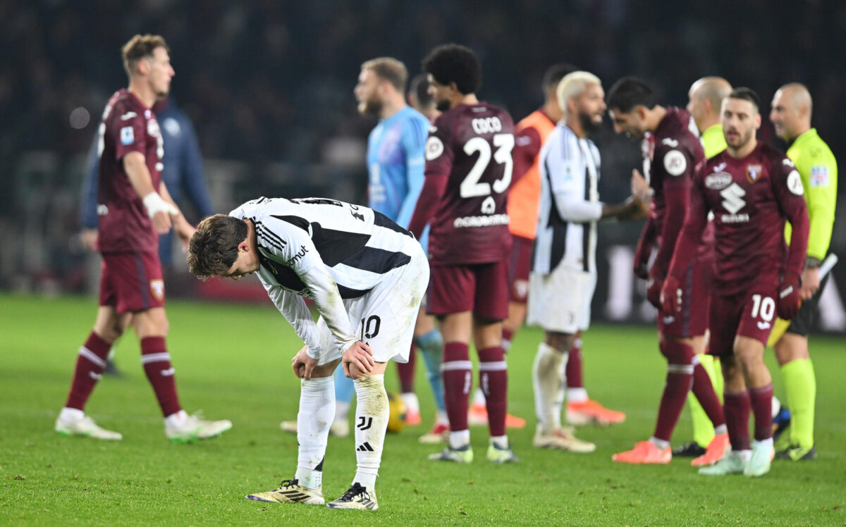 Juventus, solo un pari nel derby: il confronto con la classifica dello scorso anno è impietoso